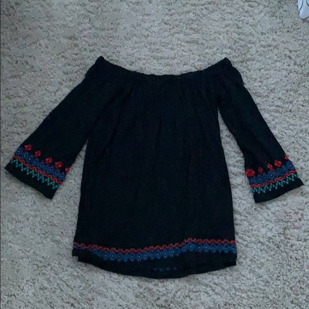 black off the shoulder top